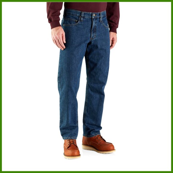 Relaxed Straight Lined Jean with Fleece Lining for Warmth